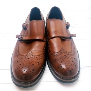 Steve Madden Brown Leather Monkstrap Wingtips